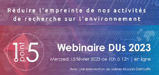 Réduire l'empreinte de nos activités de recherche sur l'environnement : annonce d'un webinaire