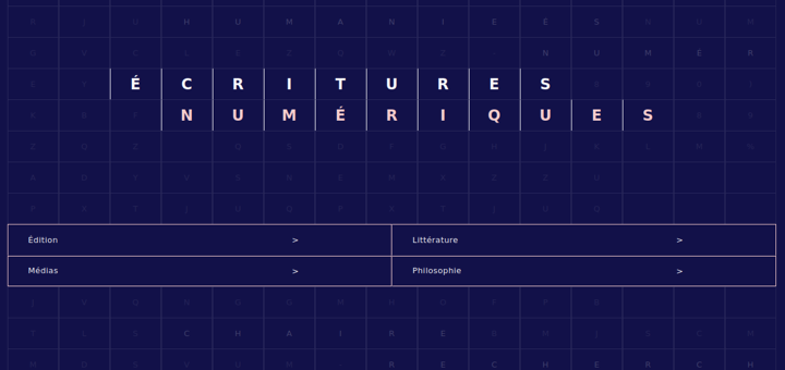 Copie d'écran du site internet de la Chaire de recherche du Canada sur les écritures numériques