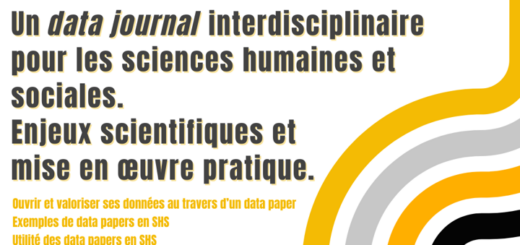 Affiche de l'appel à communication de la journée d'étude du 10 mars organisée par la MISHA autour de la création d'un data journal interdisciplinaire pour les SHS (version recoupée en 700x340px)